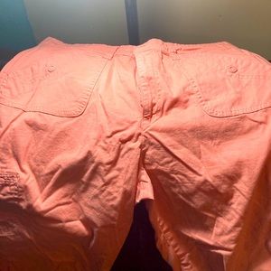Crop pants in peach color size 14